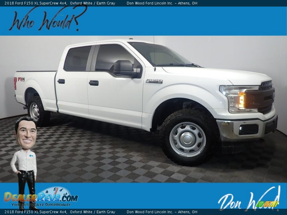 2018 Ford F150 XL SuperCrew 4x4 Oxford White / Earth Gray Photo #1