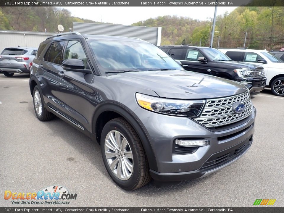 2021 Ford Explorer Limited 4WD Carbonized Gray Metallic / Sandstone Photo #3