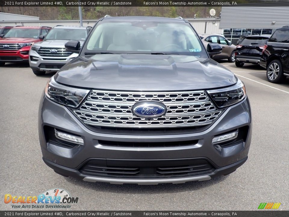 2021 Ford Explorer Limited 4WD Carbonized Gray Metallic / Sandstone Photo #4