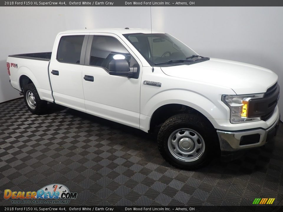 2018 Ford F150 XL SuperCrew 4x4 Oxford White / Earth Gray Photo #3