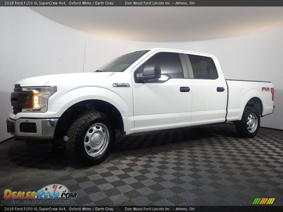 2018 Ford F150 XL SuperCrew 4x4 Oxford White / Earth Gray Photo #8