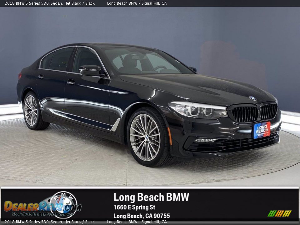 2018 BMW 5 Series 530i Sedan Jet Black / Black Photo #1