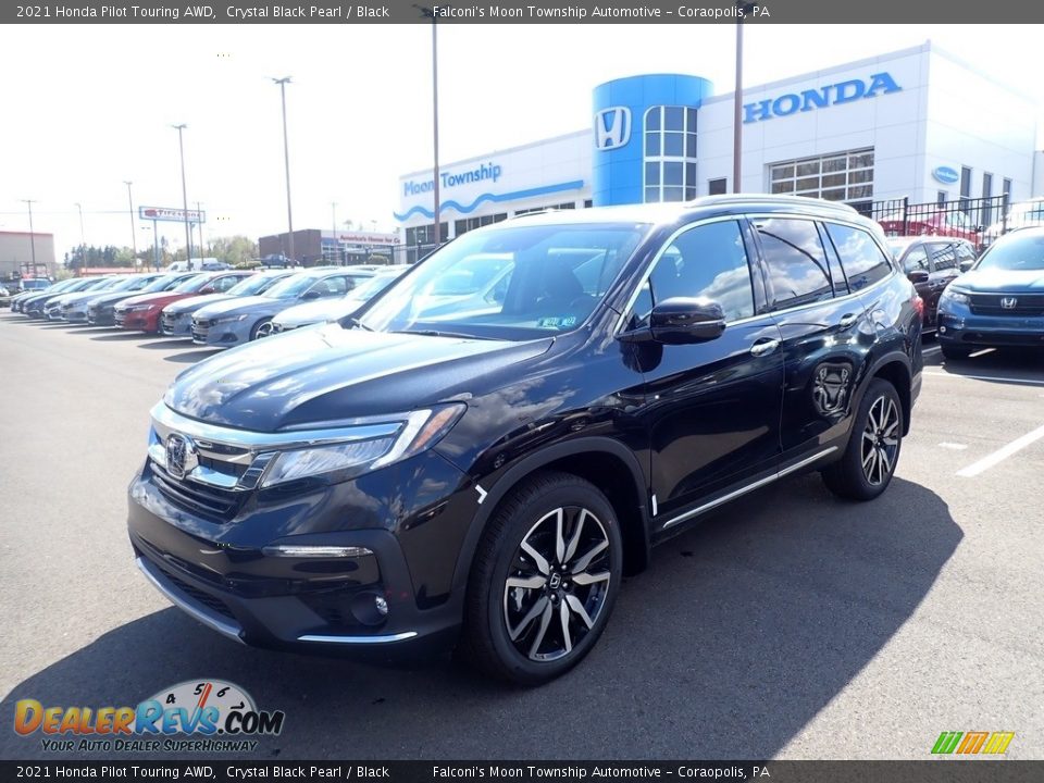 2021 Honda Pilot Touring AWD Crystal Black Pearl / Black Photo #1