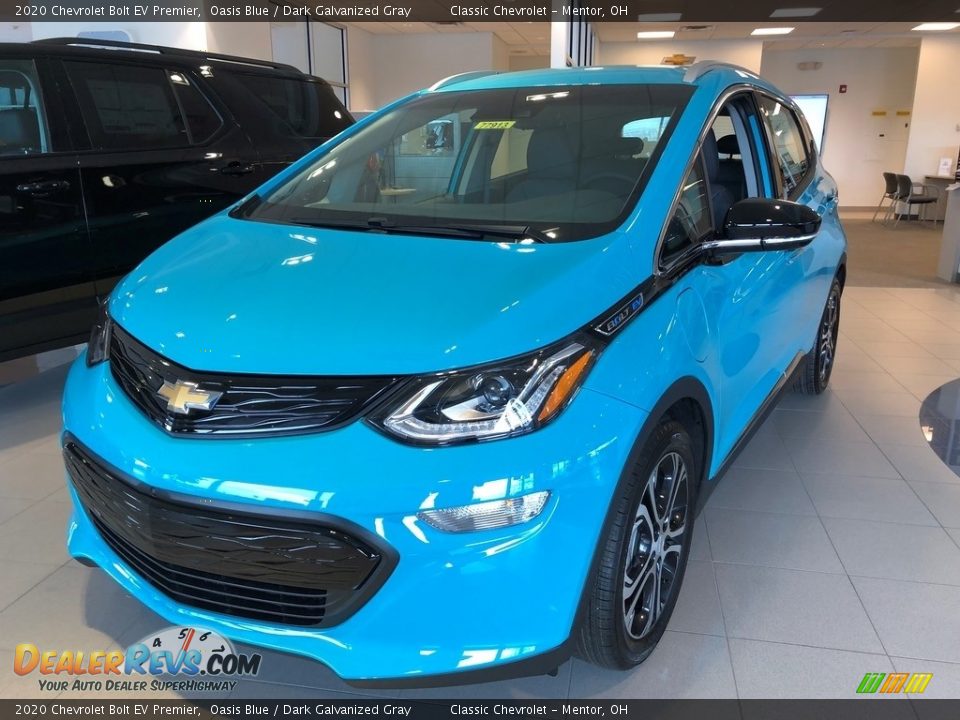 2020 Chevrolet Bolt EV Premier Oasis Blue / Dark Galvanized Gray Photo #1