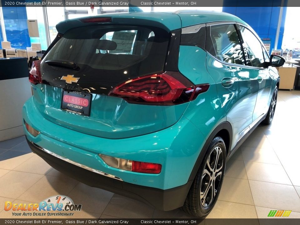 2020 Chevrolet Bolt EV Premier Oasis Blue / Dark Galvanized Gray Photo #3