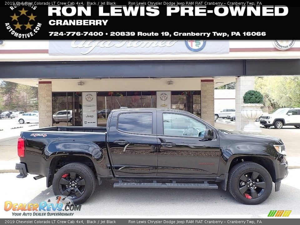 2019 Chevrolet Colorado LT Crew Cab 4x4 Black / Jet Black Photo #1