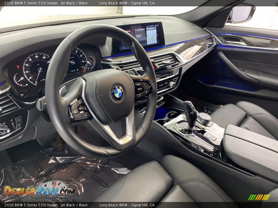 2018 BMW 5 Series 530i Sedan Jet Black / Black Photo #16