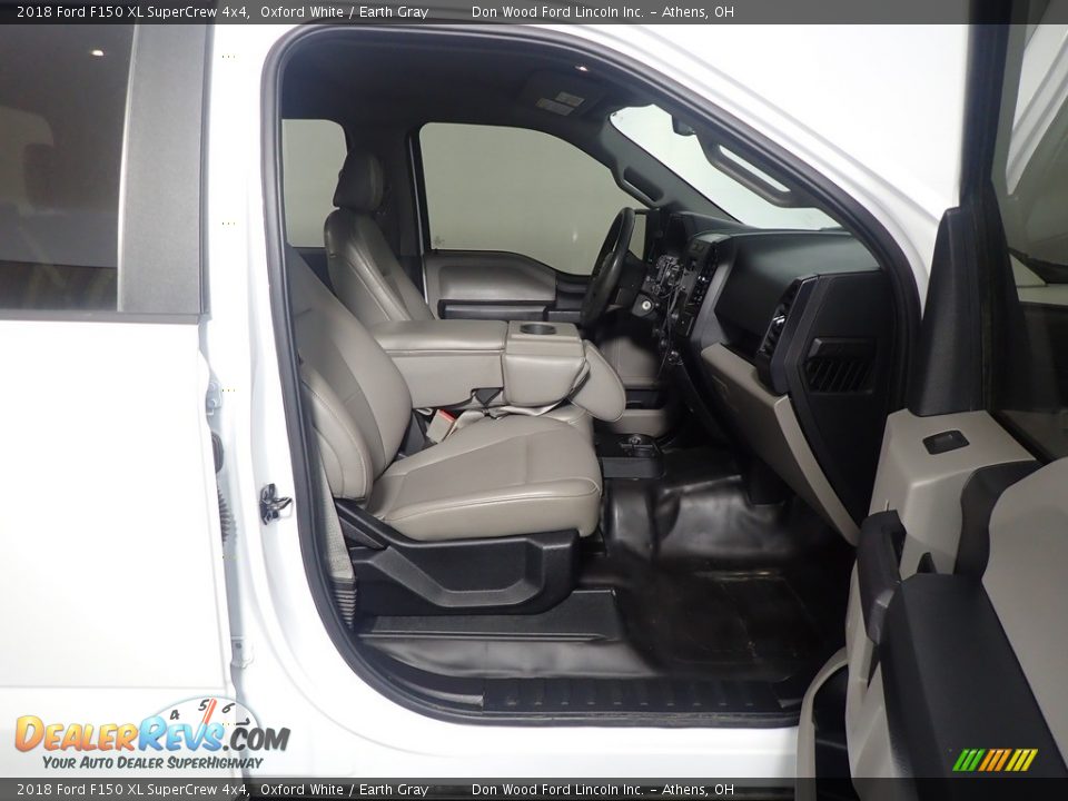 2018 Ford F150 XL SuperCrew 4x4 Oxford White / Earth Gray Photo #35