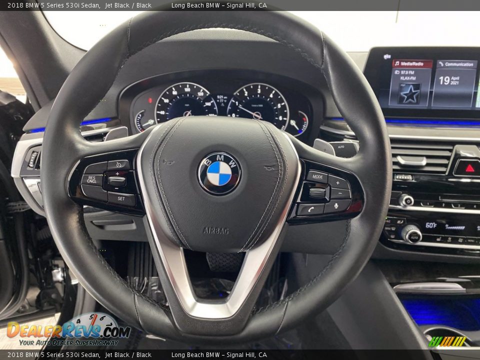 2018 BMW 5 Series 530i Sedan Jet Black / Black Photo #18