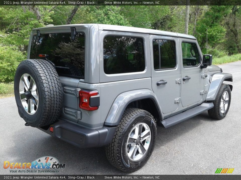 2021 Jeep Wrangler Unlimited Sahara 4x4 Sting-Gray / Black Photo #6