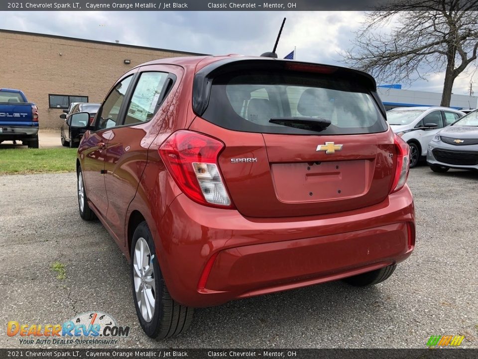 2021 Chevrolet Spark LT Cayenne Orange Metallic / Jet Black Photo #4