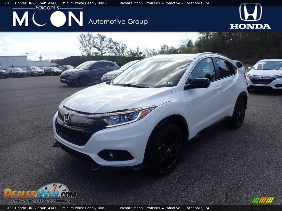 2021 Honda HR-V Sport AWD Platinum White Pearl / Black Photo #1