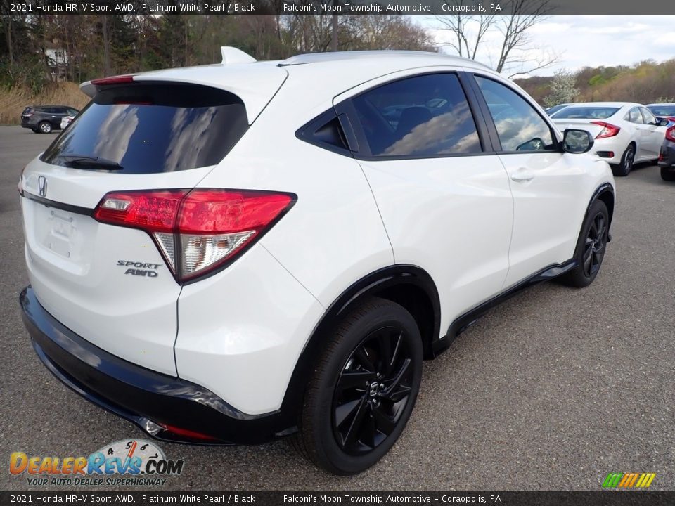 2021 Honda HR-V Sport AWD Platinum White Pearl / Black Photo #4