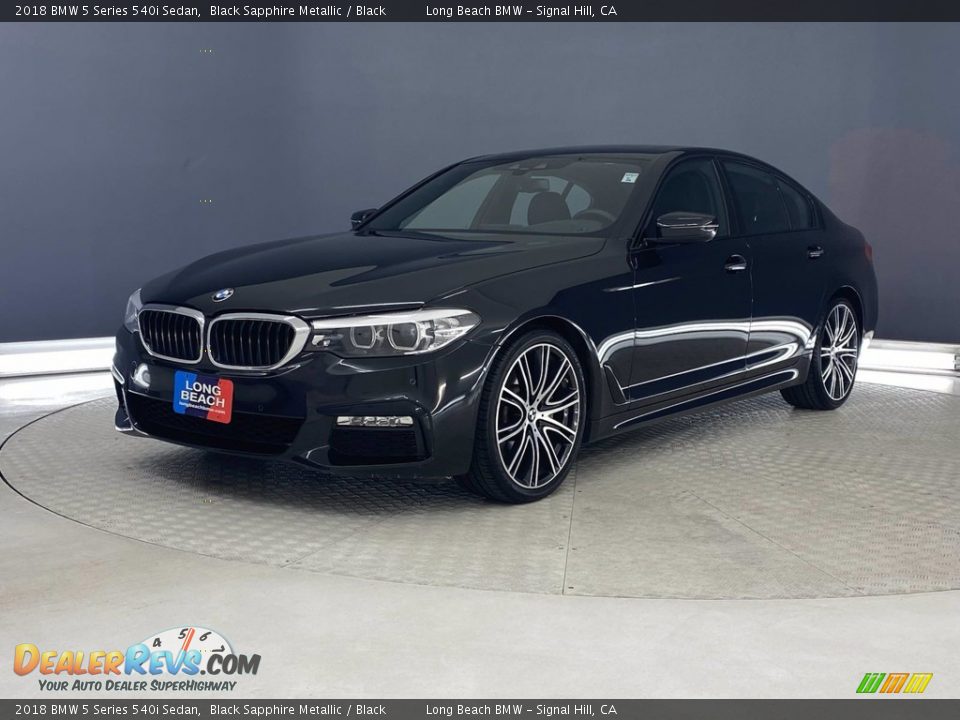 2018 BMW 5 Series 540i Sedan Black Sapphire Metallic / Black Photo #3