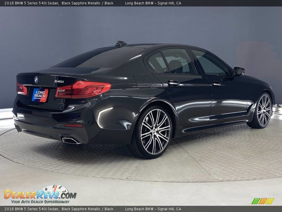2018 BMW 5 Series 540i Sedan Black Sapphire Metallic / Black Photo #5