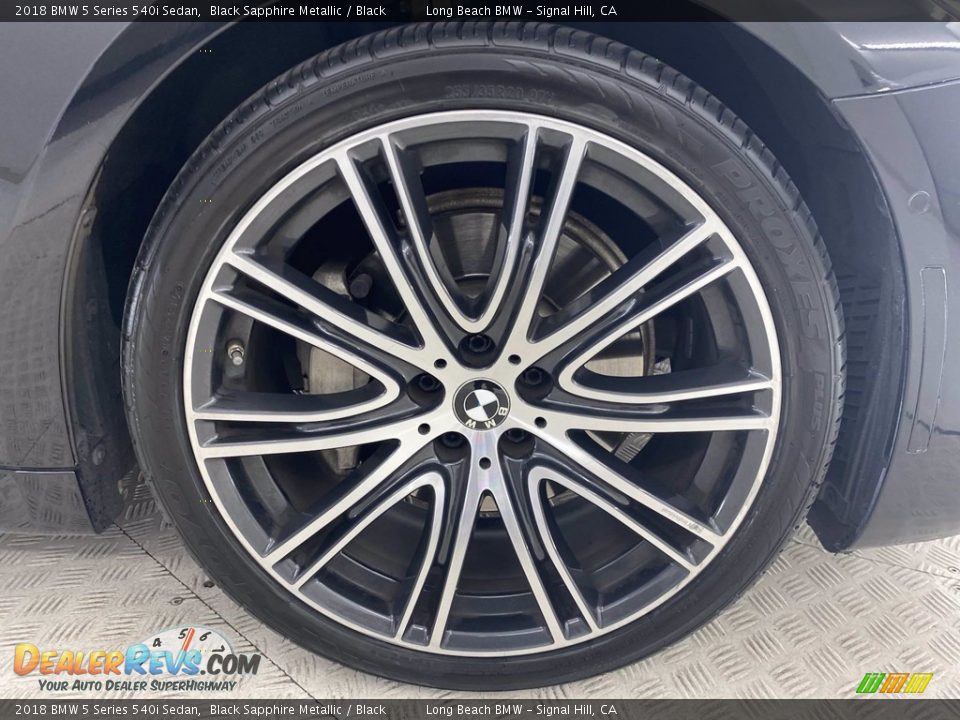 2018 BMW 5 Series 540i Sedan Black Sapphire Metallic / Black Photo #6