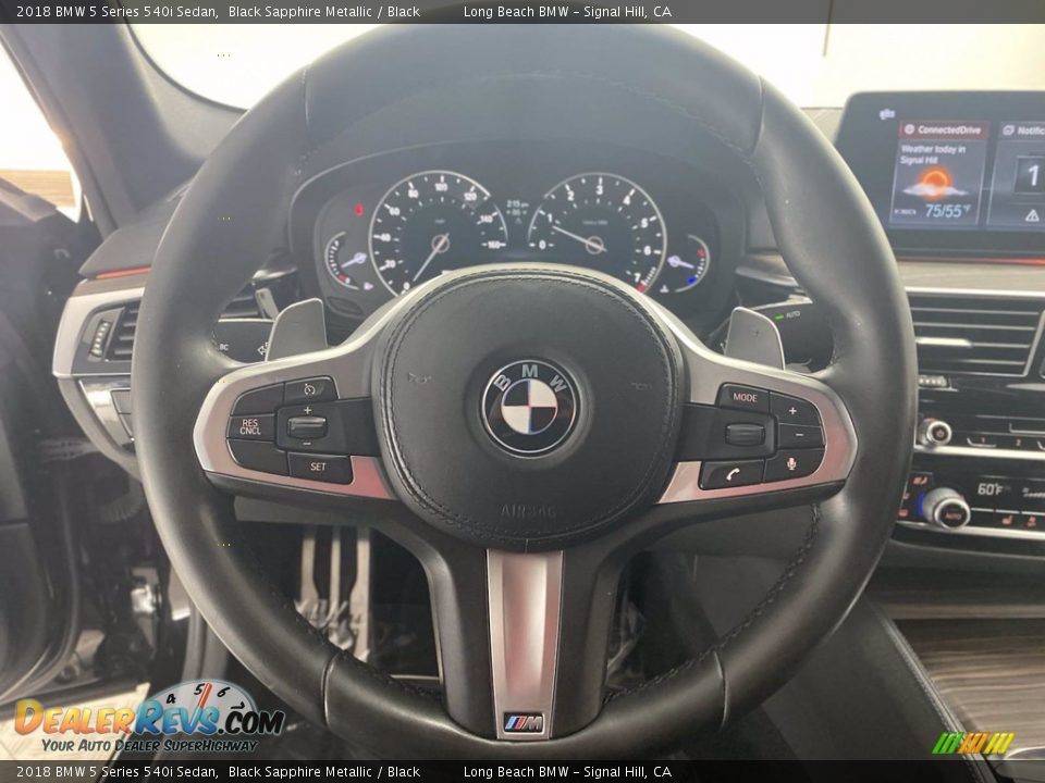 2018 BMW 5 Series 540i Sedan Black Sapphire Metallic / Black Photo #18