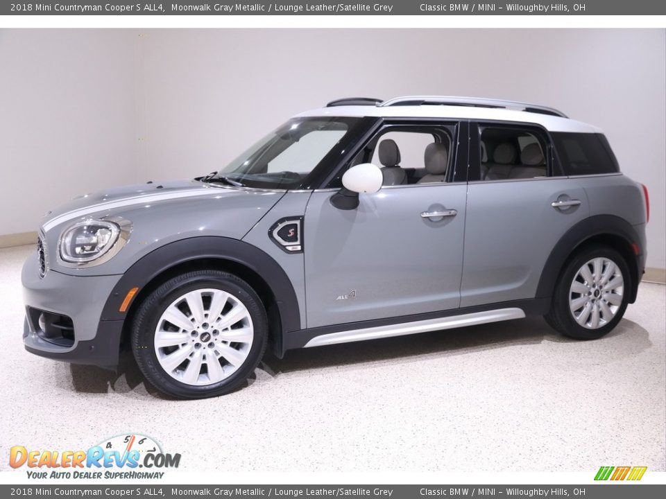 2018 Mini Countryman Cooper S ALL4 Moonwalk Gray Metallic / Lounge Leather/Satellite Grey Photo #3