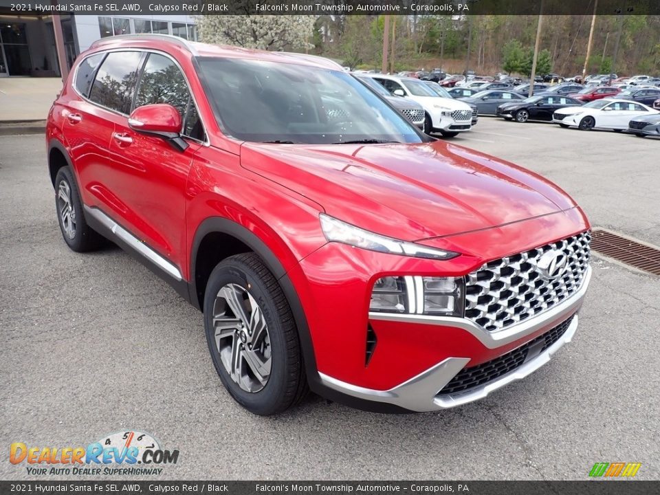 2021 Hyundai Santa Fe SEL AWD Calypso Red / Black Photo #3