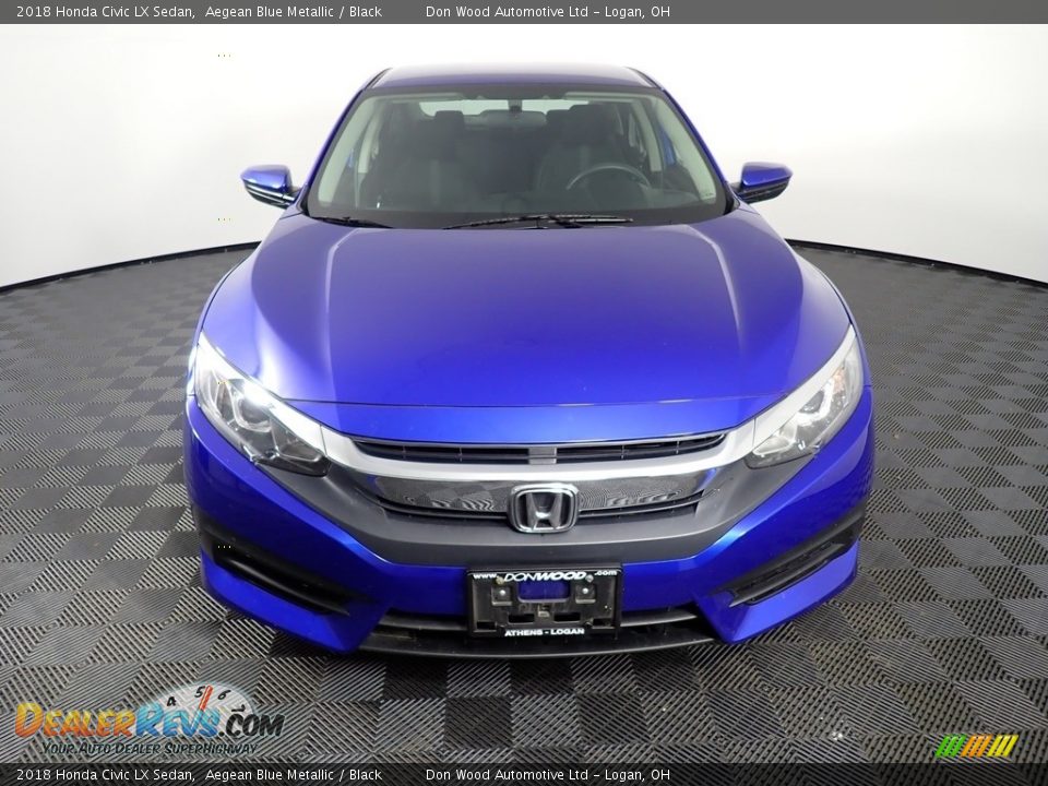 2018 Honda Civic LX Sedan Aegean Blue Metallic / Black Photo #5