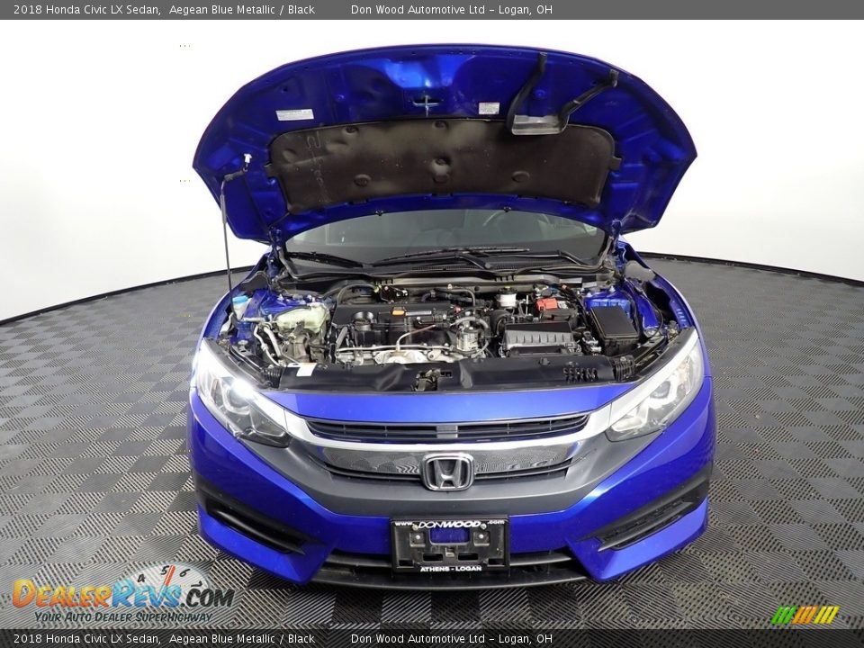 2018 Honda Civic LX Sedan Aegean Blue Metallic / Black Photo #6