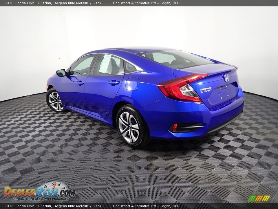 2018 Honda Civic LX Sedan Aegean Blue Metallic / Black Photo #11