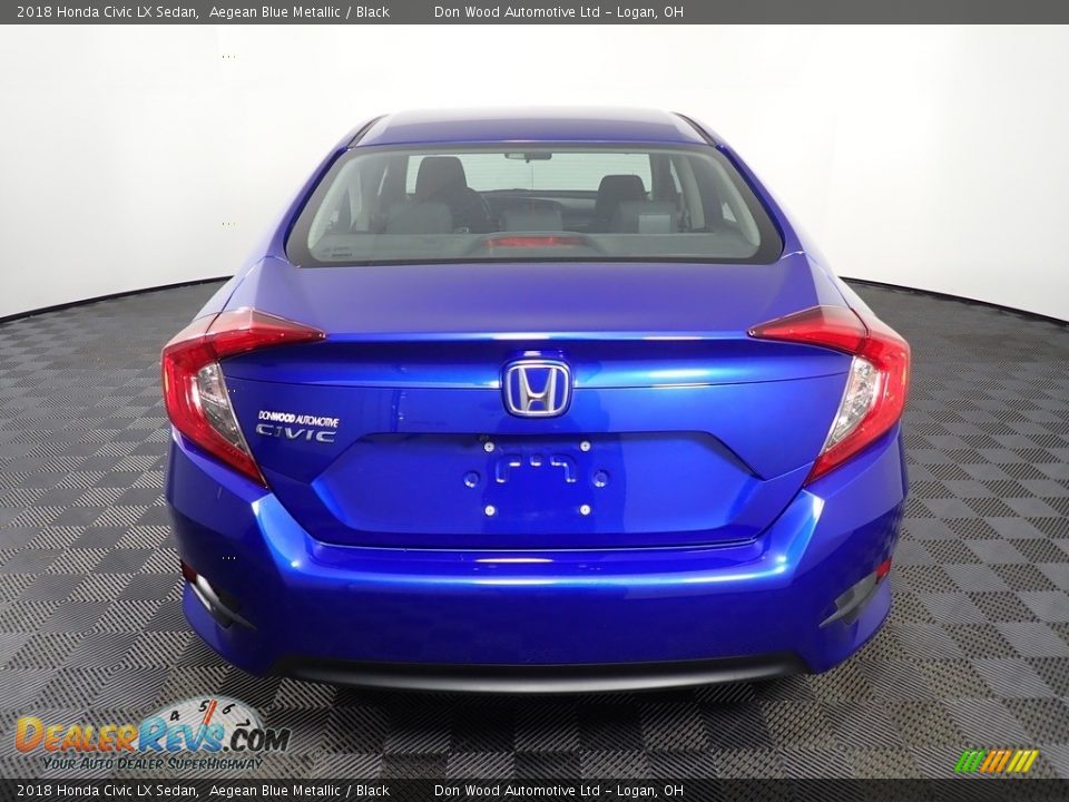 2018 Honda Civic LX Sedan Aegean Blue Metallic / Black Photo #12