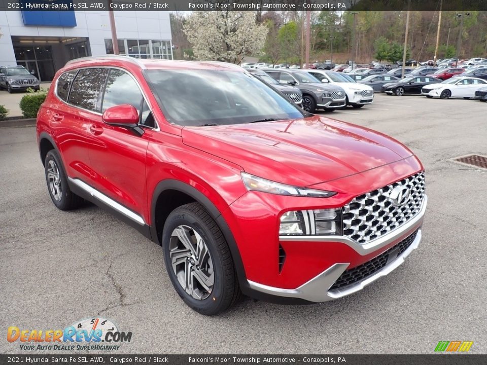 2021 Hyundai Santa Fe SEL AWD Calypso Red / Black Photo #3