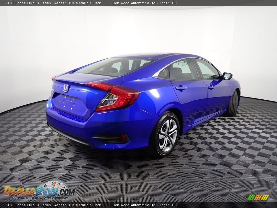 2018 Honda Civic LX Sedan Aegean Blue Metallic / Black Photo #15
