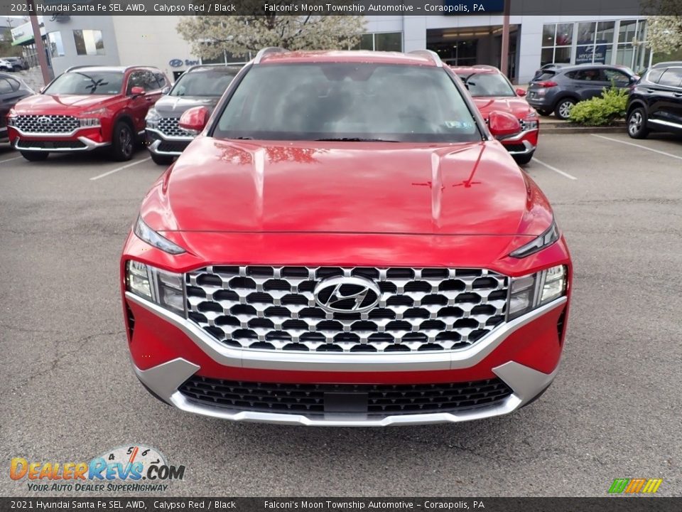 2021 Hyundai Santa Fe SEL AWD Calypso Red / Black Photo #4