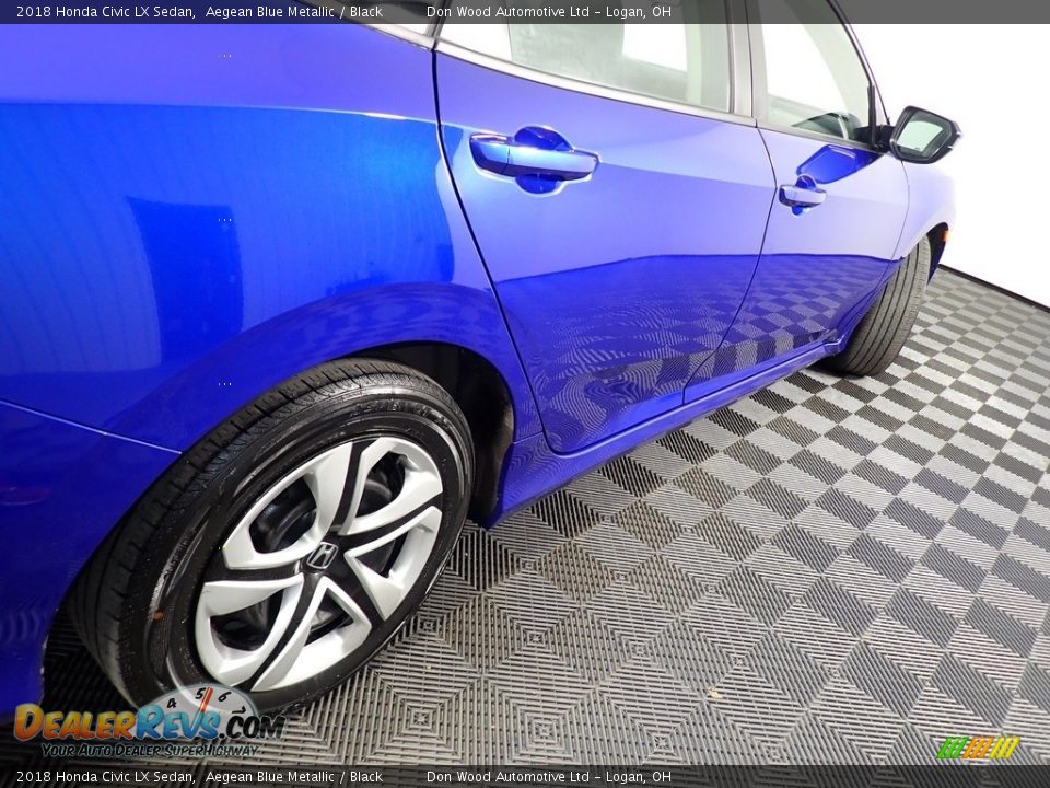 2018 Honda Civic LX Sedan Aegean Blue Metallic / Black Photo #16