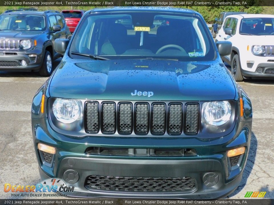 2021 Jeep Renegade Jeepster 4x4 TechnoGreen Metallic / Black Photo #2