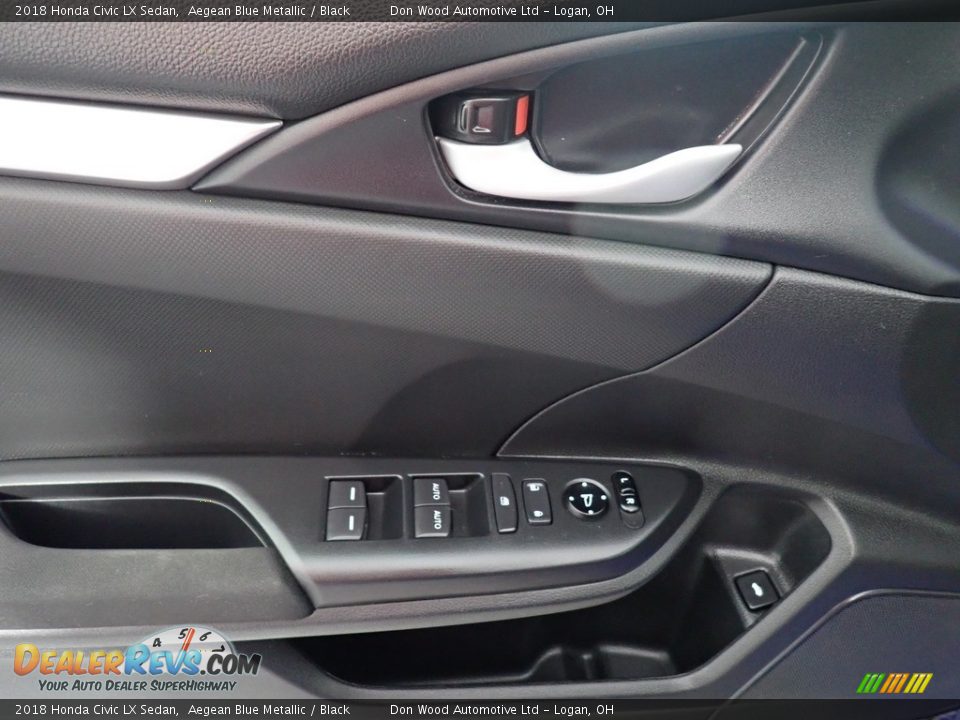 2018 Honda Civic LX Sedan Aegean Blue Metallic / Black Photo #19