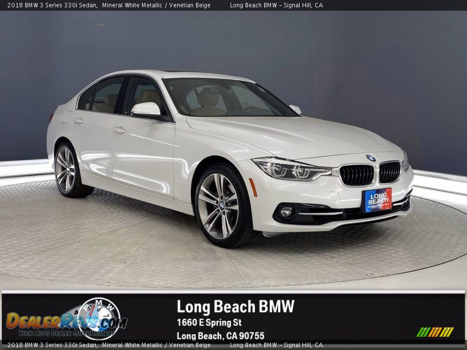 2018 BMW 3 Series 330i Sedan Mineral White Metallic / Venetian Beige Photo #1