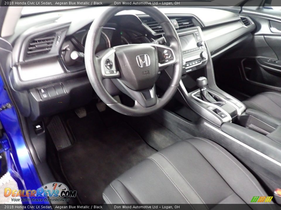 2018 Honda Civic LX Sedan Aegean Blue Metallic / Black Photo #22