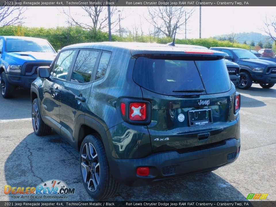 2021 Jeep Renegade Jeepster 4x4 TechnoGreen Metallic / Black Photo #8