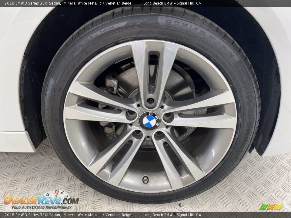2018 BMW 3 Series 330i Sedan Mineral White Metallic / Venetian Beige Photo #6