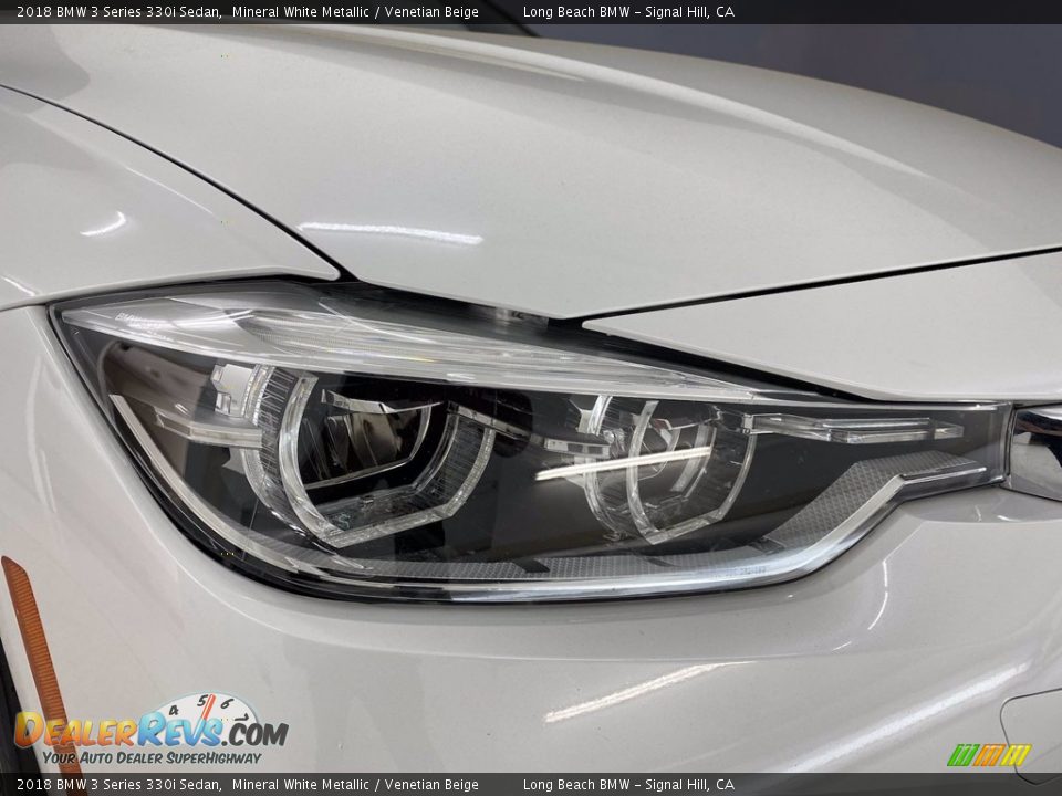 2018 BMW 3 Series 330i Sedan Mineral White Metallic / Venetian Beige Photo #7