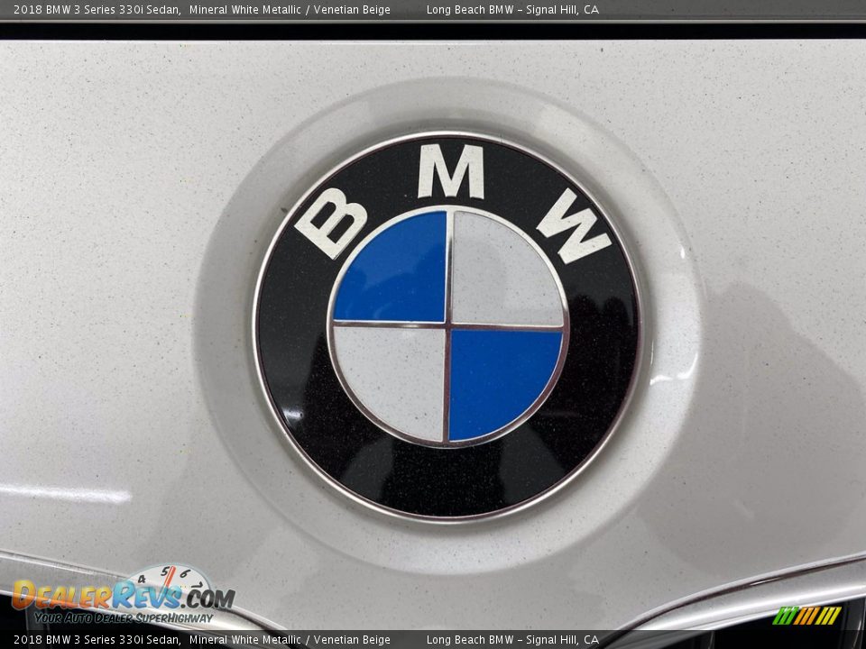 2018 BMW 3 Series 330i Sedan Mineral White Metallic / Venetian Beige Photo #8