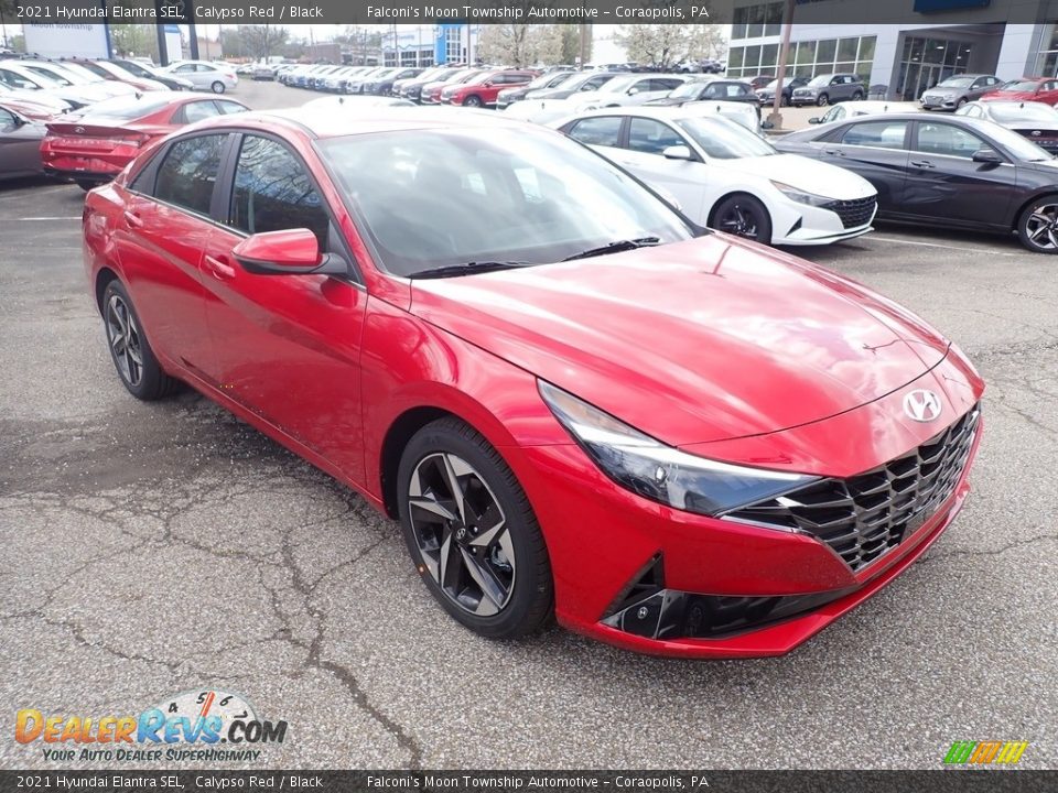 2021 Hyundai Elantra SEL Calypso Red / Black Photo #3