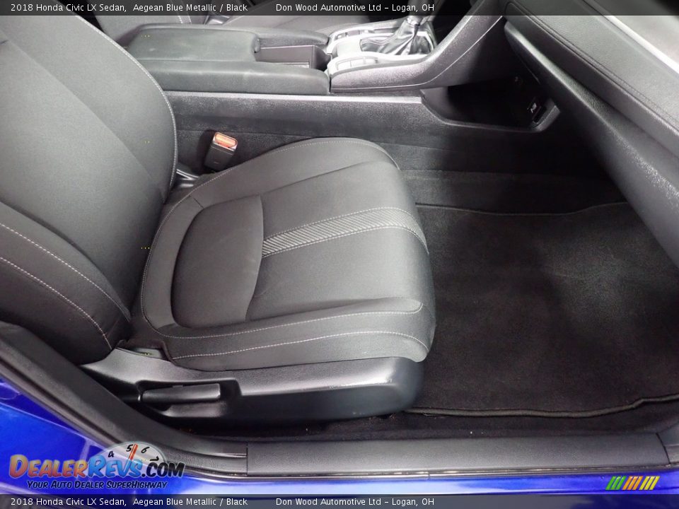 2018 Honda Civic LX Sedan Aegean Blue Metallic / Black Photo #30