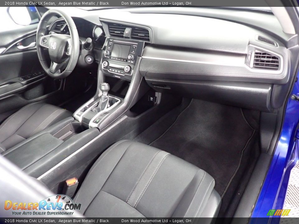 2018 Honda Civic LX Sedan Aegean Blue Metallic / Black Photo #31