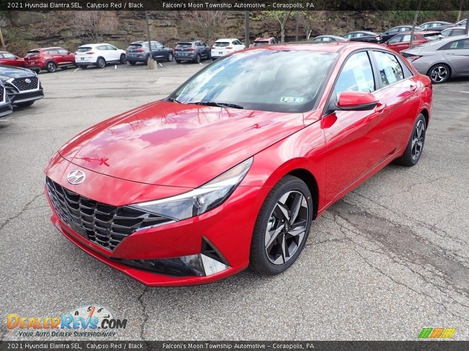 2021 Hyundai Elantra SEL Calypso Red / Black Photo #5