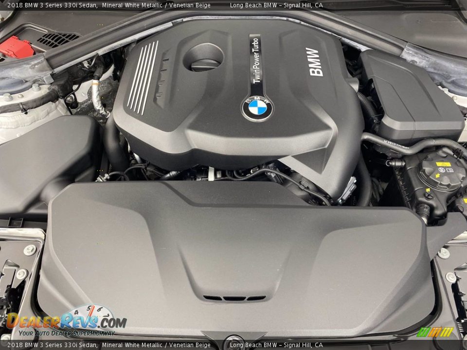 2018 BMW 3 Series 330i Sedan Mineral White Metallic / Venetian Beige Photo #12