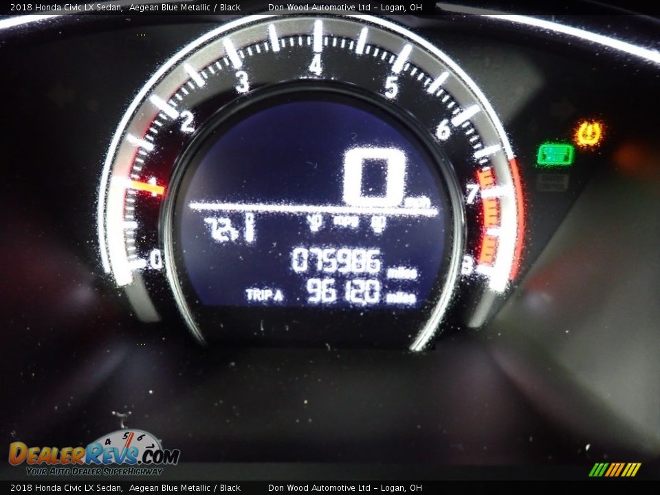 2018 Honda Civic LX Sedan Aegean Blue Metallic / Black Photo #33