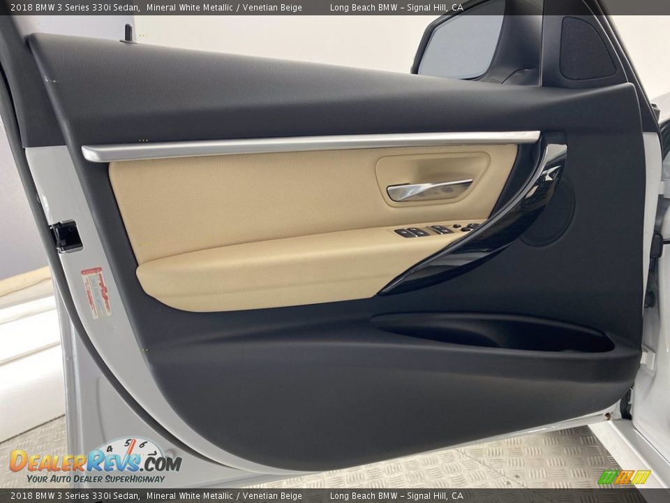 2018 BMW 3 Series 330i Sedan Mineral White Metallic / Venetian Beige Photo #13