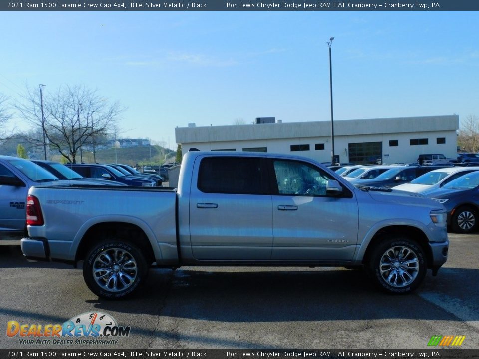 2021 Ram 1500 Laramie Crew Cab 4x4 Billet Silver Metallic / Black Photo #4