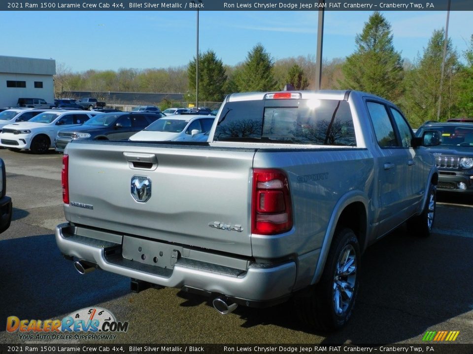 2021 Ram 1500 Laramie Crew Cab 4x4 Billet Silver Metallic / Black Photo #5