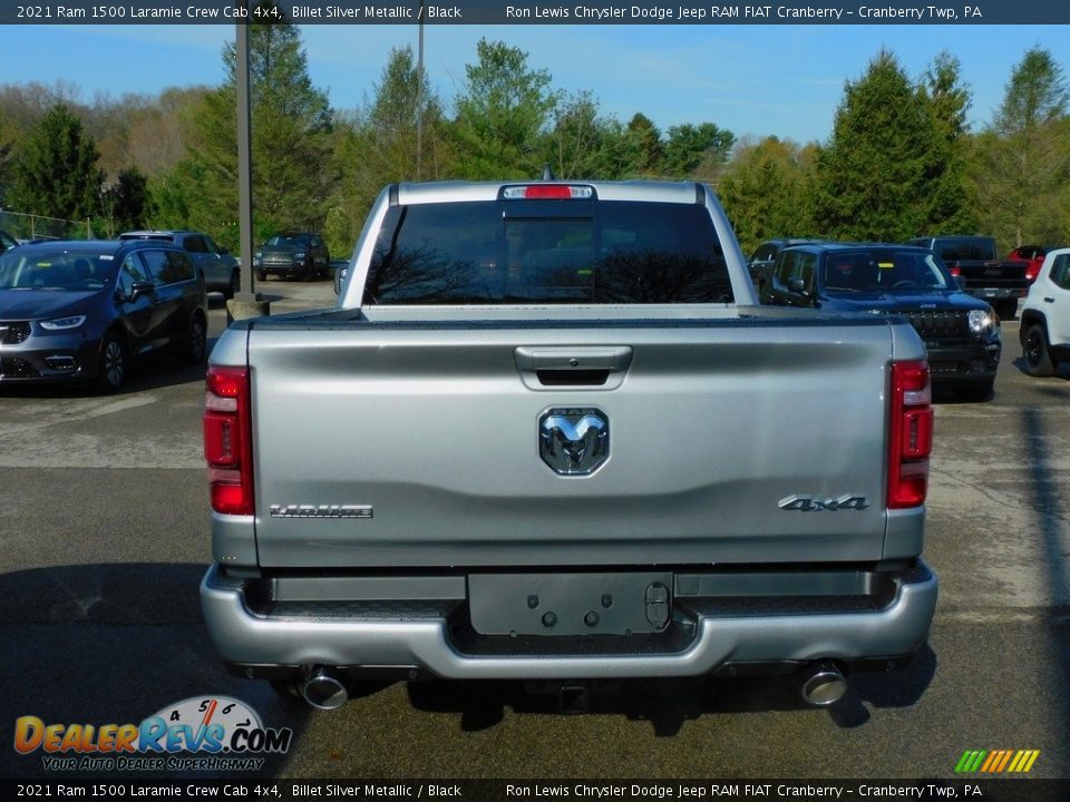 2021 Ram 1500 Laramie Crew Cab 4x4 Billet Silver Metallic / Black Photo #6