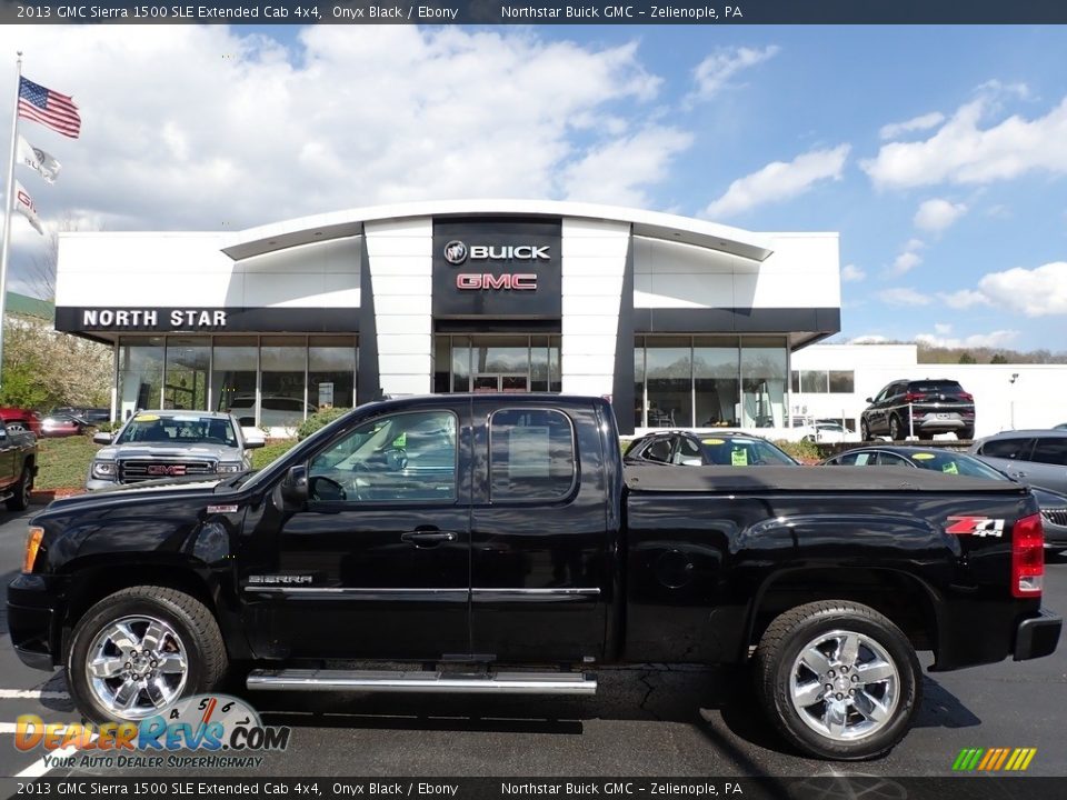 2013 GMC Sierra 1500 SLE Extended Cab 4x4 Onyx Black / Ebony Photo #1